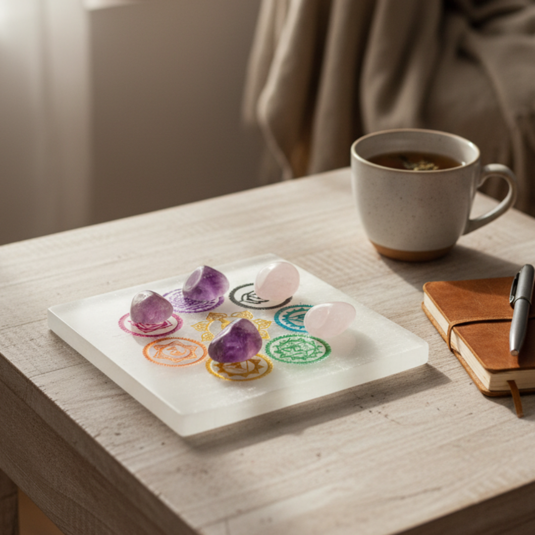 Square Selenite Plate (Cleansing, Charging & Energy Amplification)