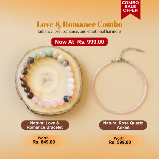 Love & Romance Combo – (Love & Romance Bracelet & Rose Quartz Anklet)