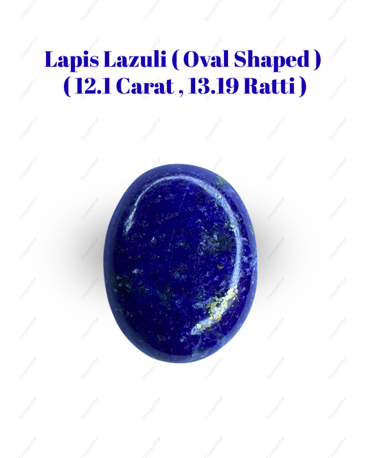 Natural Lapis Lazuli Gemstone – Oval Shape (12.10 Carat | 13.19 Ratti)