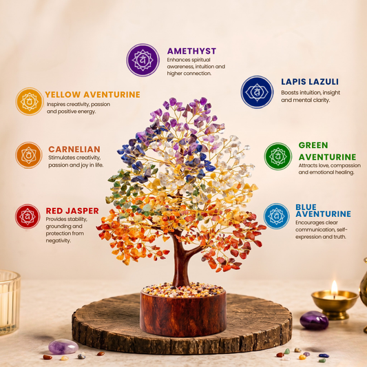 7 Chakra Crystal Tree – Balance, Healing & Positive Energy