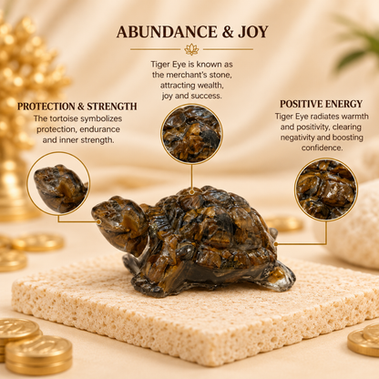 Tiger Eye Tortoise for Vastu – Confidence, Protection, Prosperity & Success