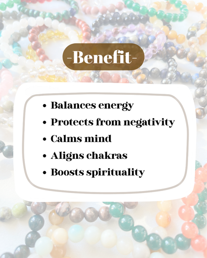 CRYSTAL RUDRAKSHA BRACELET (CLARITY, FOCUS & POSITIVE ENERGY)