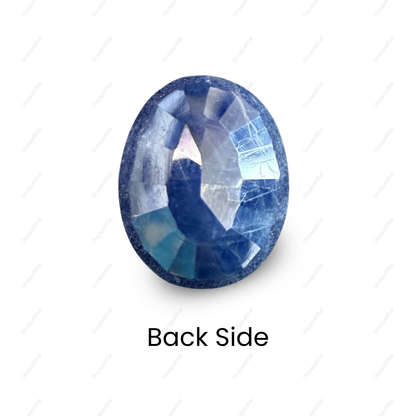 Natural Blue Sapphire (Neelam) Gemstone – Oval Shape (4.50 Carat | 4.90 Ratti | 10.9 × 8.2 × 5.1 mm)