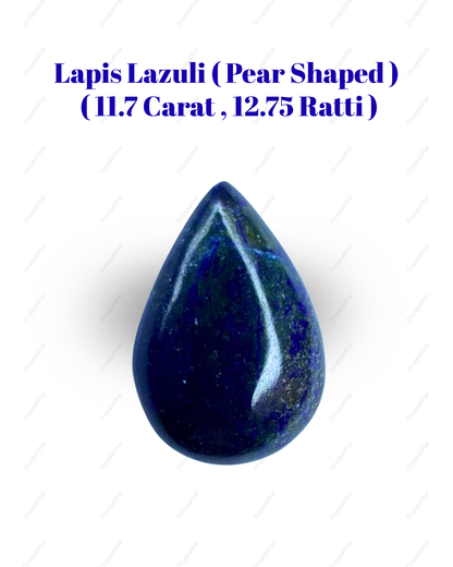 Natural Lapis Lazuli Gemstone – Pear Shape (11.70 Carat | 12.75 Ratti)