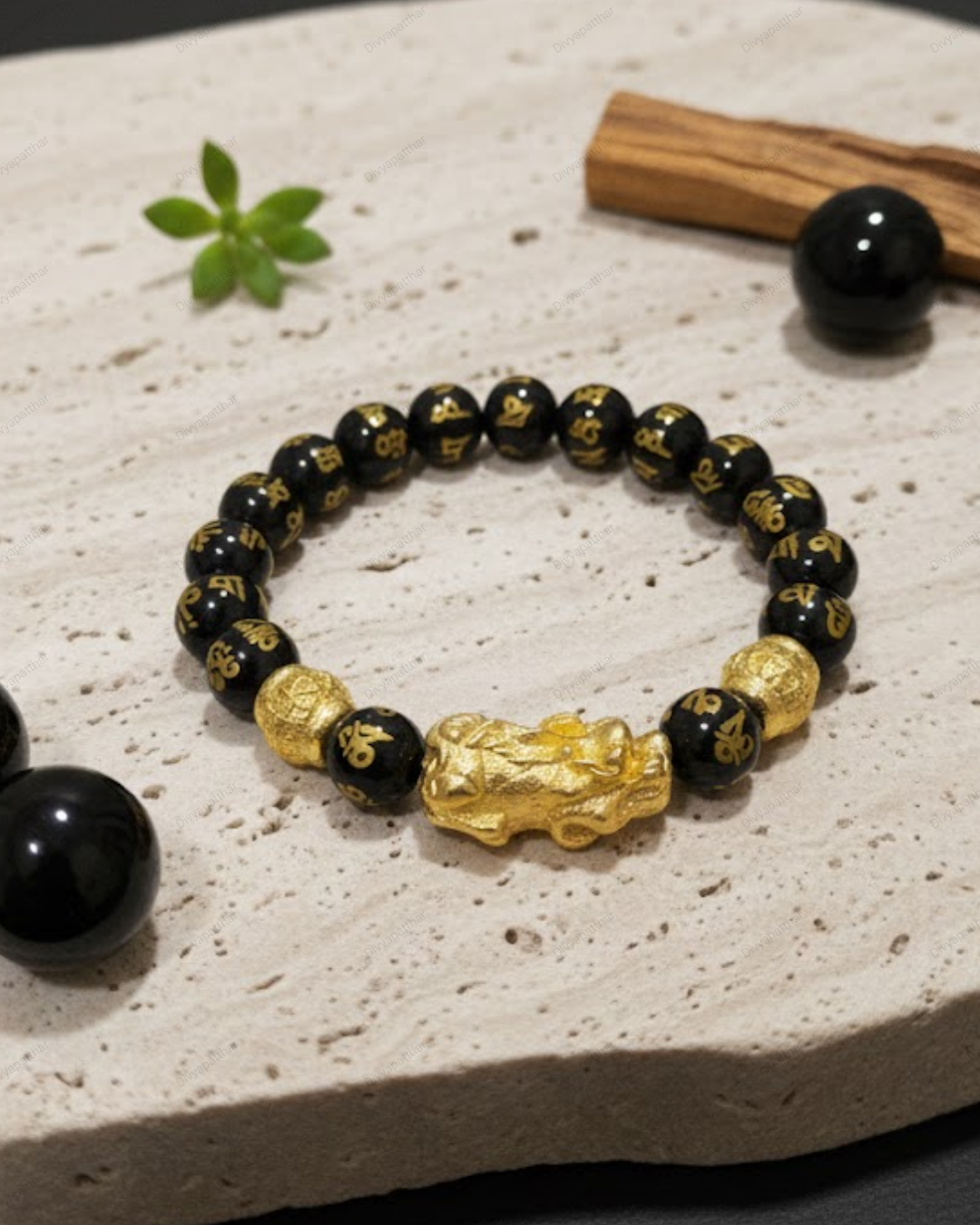 Pixiu Black Obsidian Bracelet – Wealth, Clarity & Protection (10mm Bead)