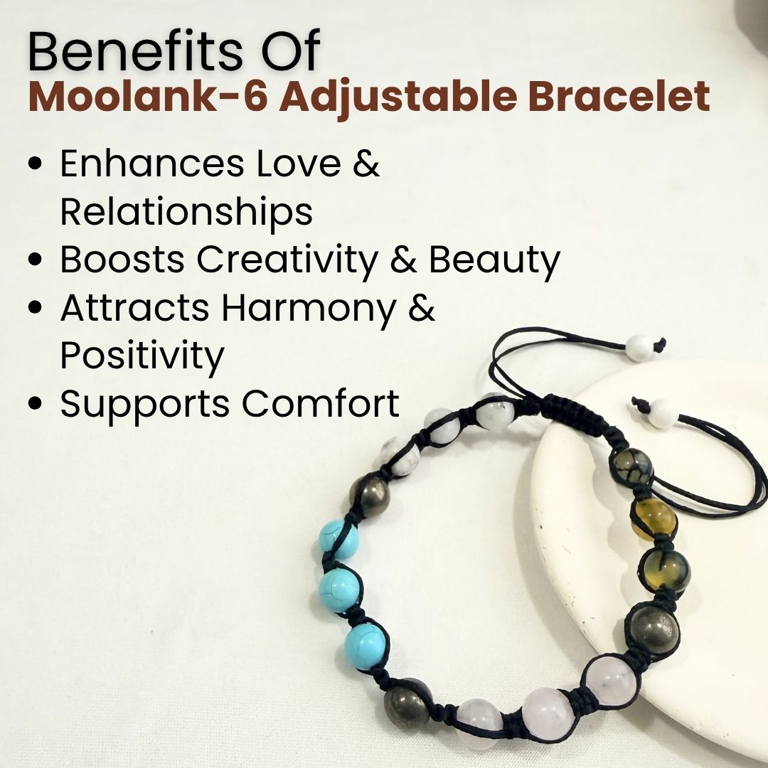 Moolank 6 Power Adjustable Bracelet (Love, Balance & Inner Strength)