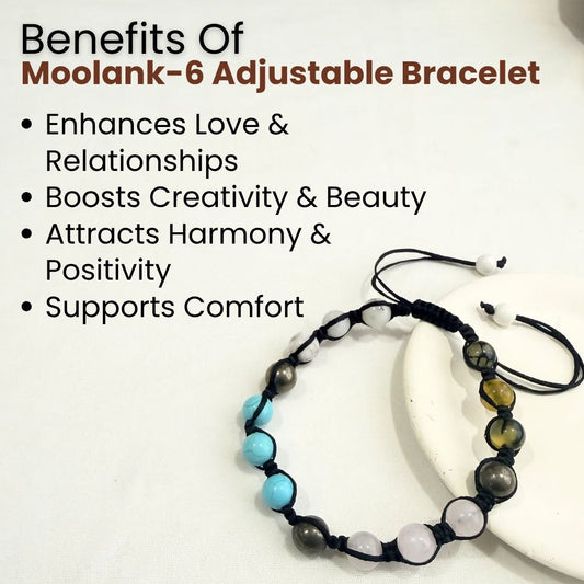 Moolank 6 Power Adjustable Bracelet (Love, Balance & Inner Strength)