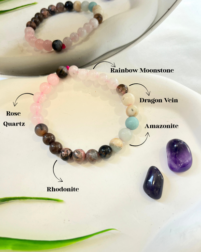 Natural Love & Romance Bracelet (Heart Healing, Emotional Bonding & Love Flow)