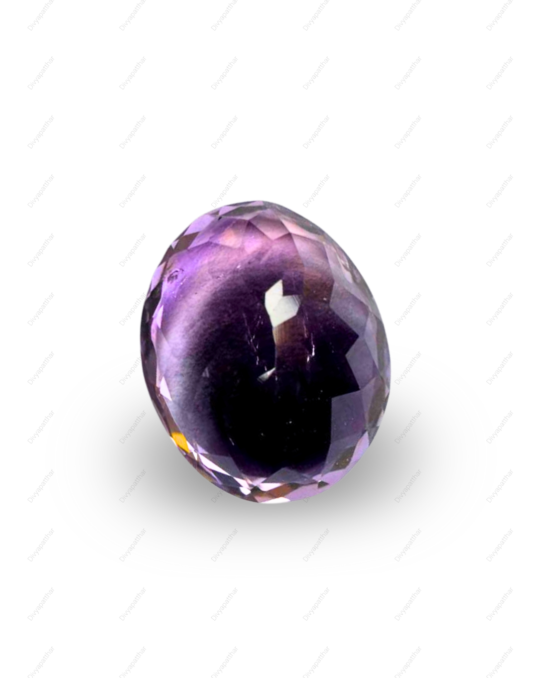 Natural Amethyst Gemstone – Oval Shape (6.05 Carat | 6.55 Ratti)