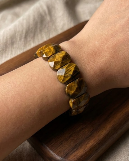 Tiger Eye Oval Faceted Bracelet