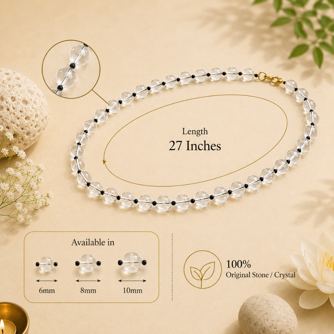 Black Tourmaline Mala – Protection, Grounding & Negative Energy Shield