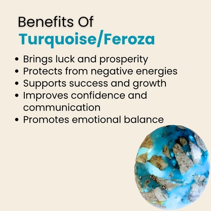 Natural Turquoise (Feroza) Gemstone – Oval Shape (35.95 Carat | 39.18 Ratti)