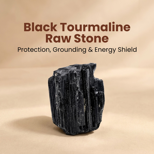 Black Tourmaline Raw Stone – Protection, Grounding & Energy Shield