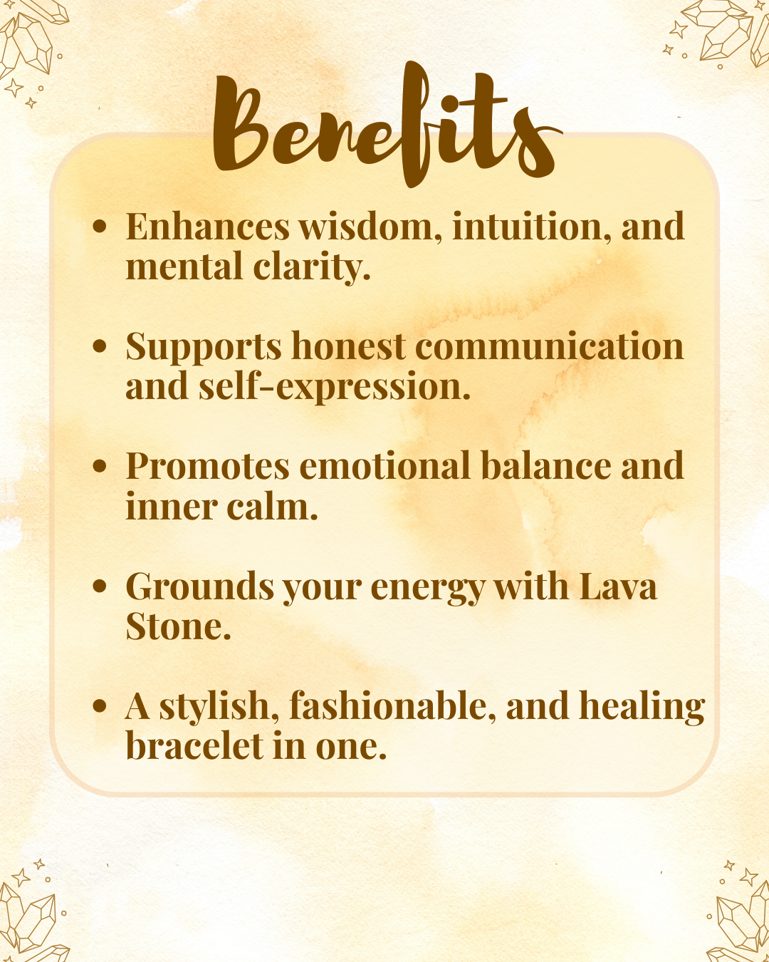 Premium Lapis Lazuli Lava Bracelet (Wisdom, Communication & Truth Alignment)