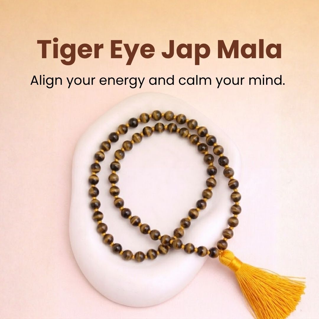 Tiger Eye Jap Mala – Courage, Clarity & Protection
