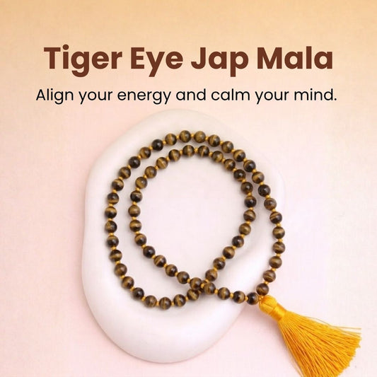 Tiger Eye Jap Mala – Courage, Clarity & Protection