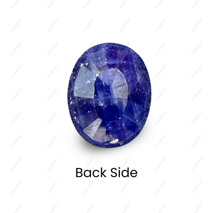 Natural Blue Sapphire (Neelam) Gemstone – Oval Shape (6.25 Carat | 6.81 Ratti | 11.7 × 9.4 × 5.5 mm)