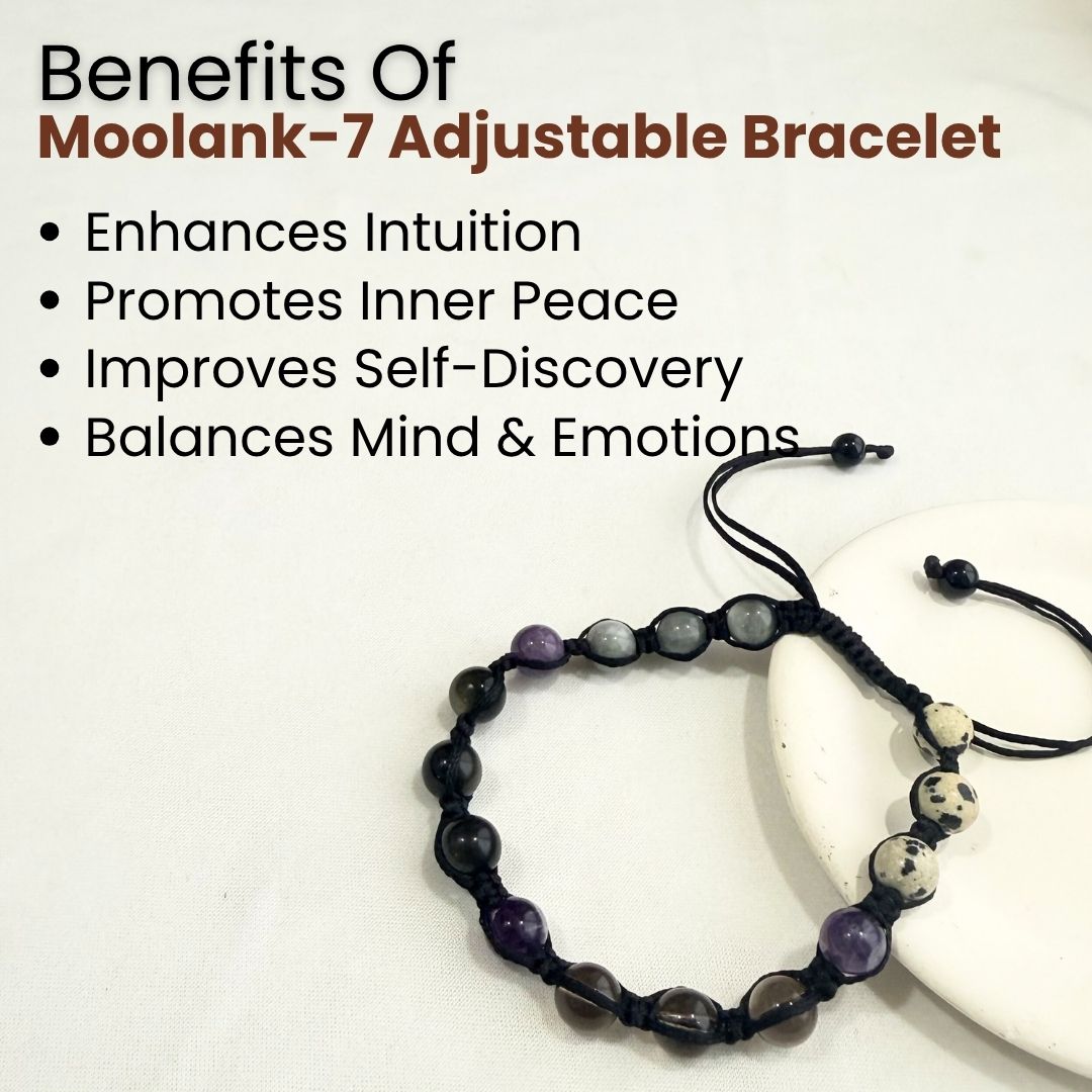 Moolank 7 Power Adjustable Bracelet (Spiritual Insight, Protection & Inner Peace)