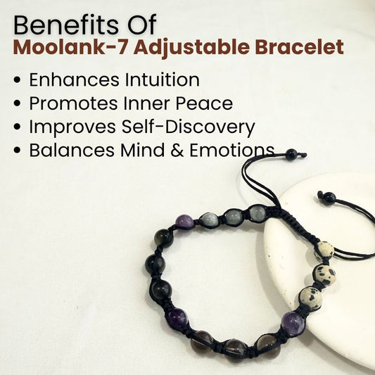Moolank 7 Power Adjustable Bracelet (Spiritual Insight, Protection & Inner Peace)