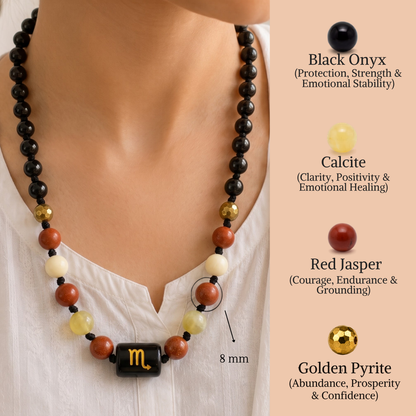 Scorpio Zodiac Mala – Protection, Strength & Emotional Stability