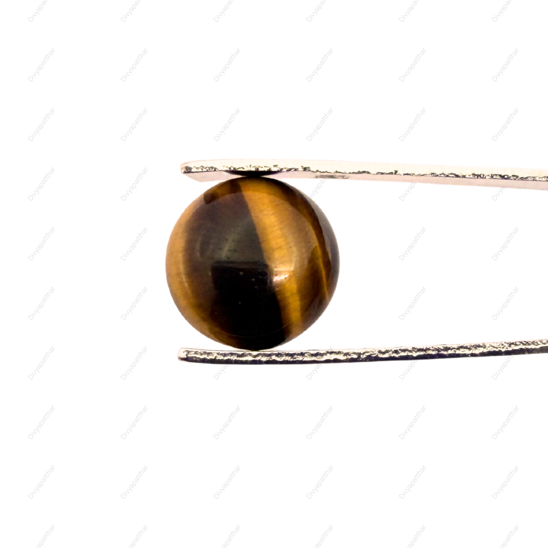 Natural Tiger's Eye Gemstone – Round Shape (4.00 Carat | 4.36 Ratti)