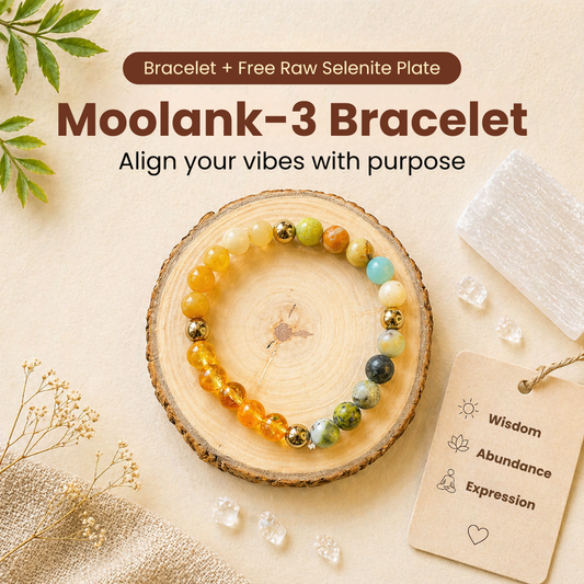 Moolank 3 Power Bracelet (Wisdom, Expression & Abundance)