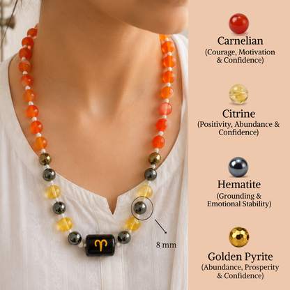 Aries Zodiac Mala – Courage, Confidence & Success