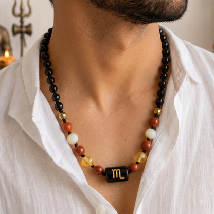 Scorpio Zodiac Mala – Protection, Strength & Emotional Stability