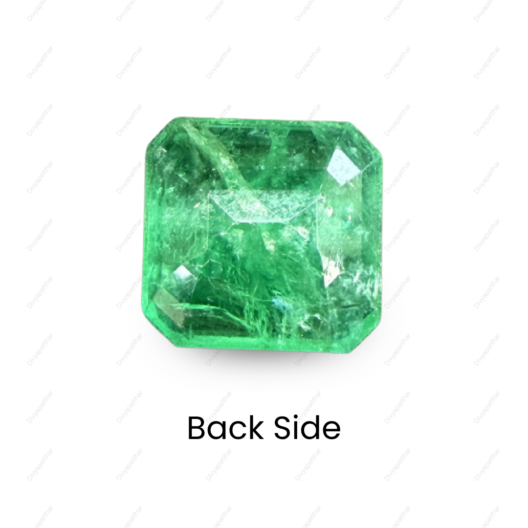 Natural Emerald (Panna) Gemstone – Square Shape (7.25 Carat | 7.90 Ratti | 11.8 × 11.4 × 6.3 mm)