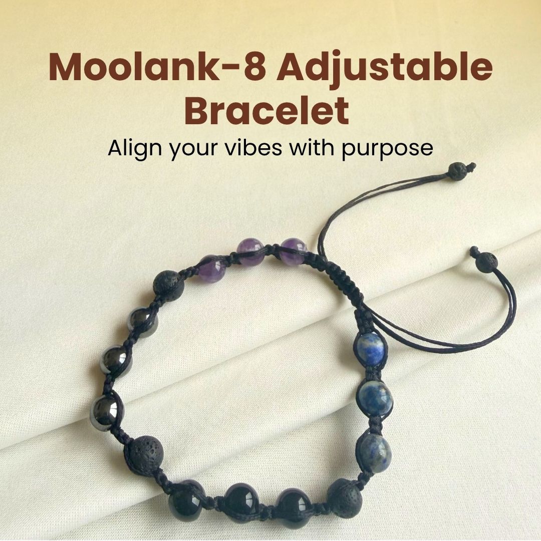 Moolank 8 Power Adjustable Bracelet (Stability, Discipline & Spiritual Strength)
