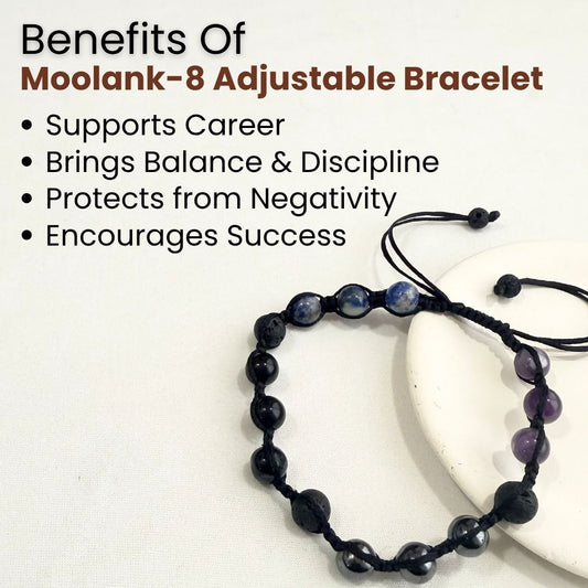 Moolank 8 Power Adjustable Bracelet (Stability, Discipline & Spiritual Strength)