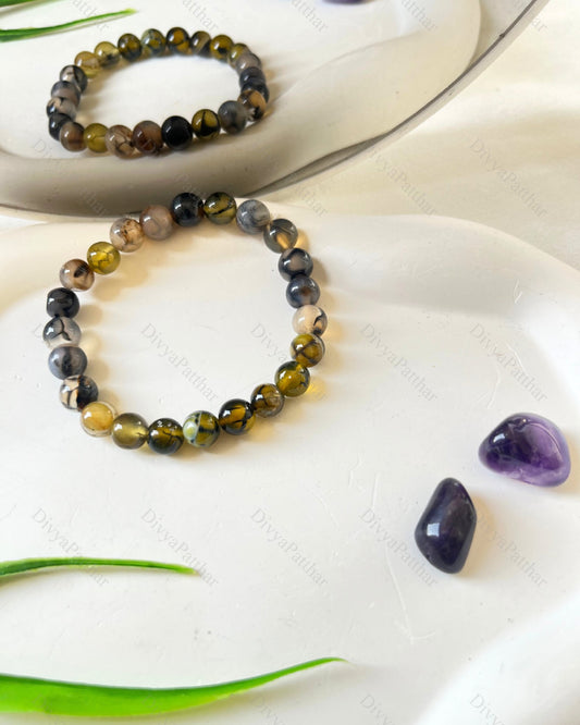Dragon Vein Agate Bracelet