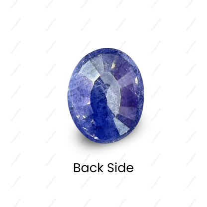 Natural Blue Sapphire (Neelam) Gemstone – Oval Shape (6.15 Carat | 6.70 Ratti | 12.0 × 9.1 × 5.3 mm)