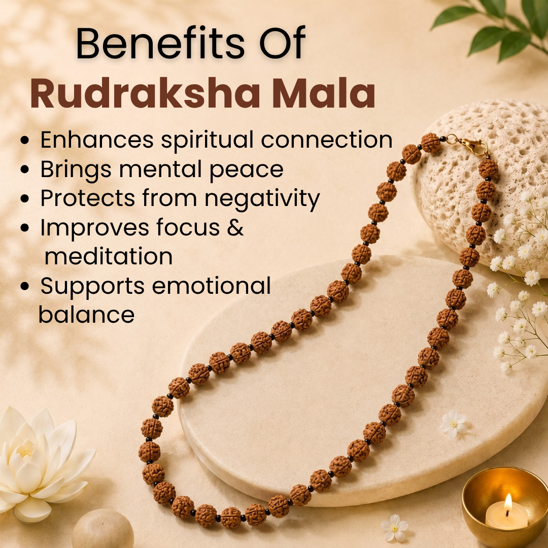 Rudraksha Mala – Spiritual Protection, Peace & Divine Energy