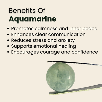 Natural Aquamarine Gemstone – Round Shape (15.05 Carat | 16.40 Ratti)