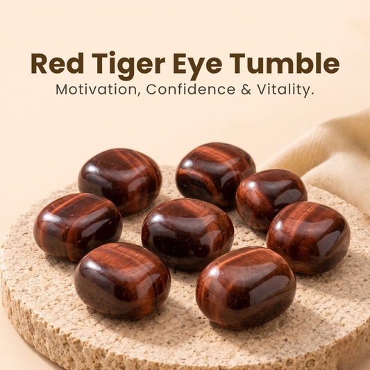 Red Tiger Eye Tumble – Motivation, Confidence & Vitality