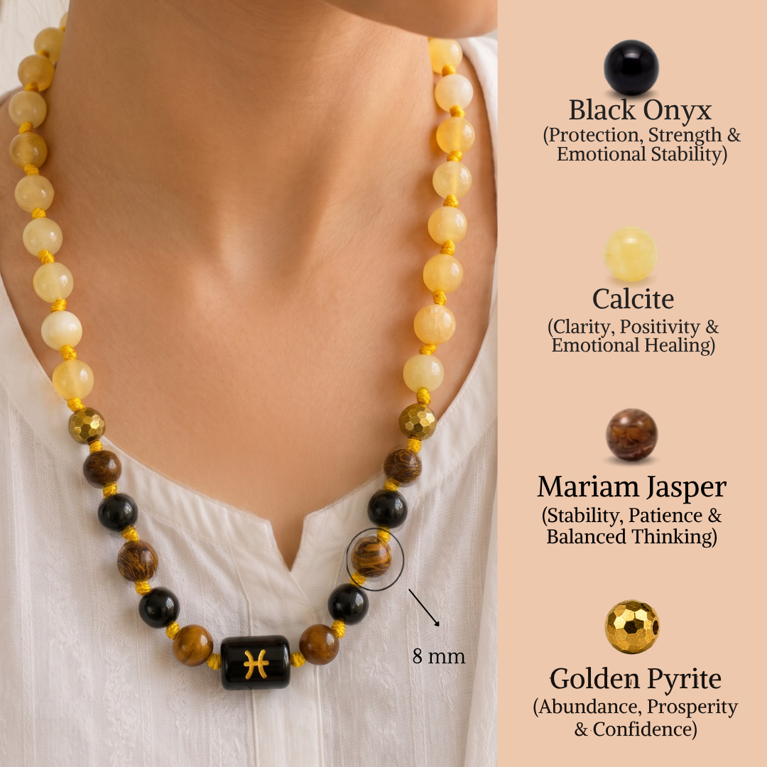 Pisces Zodiac Mala – Protection, Stability & Emotional Balance