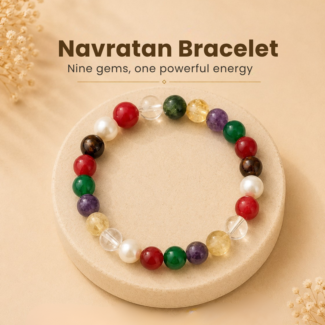 NATURAL NAVRATAN MULTI-POWER BRACELET (ENERGY, BALANCE & SUCCESS)