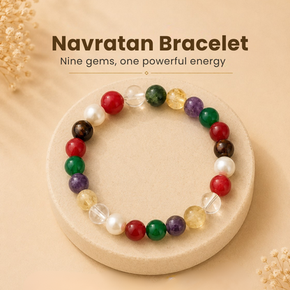 NATURAL NAVRATAN MULTI-POWER BRACELET (ENERGY, BALANCE & SUCCESS)