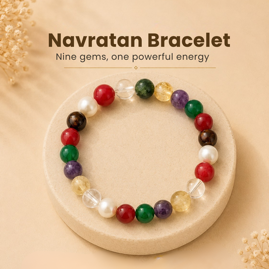 NATURAL NAVRATAN MULTI-POWER BRACELET (ENERGY, BALANCE & SUCCESS)