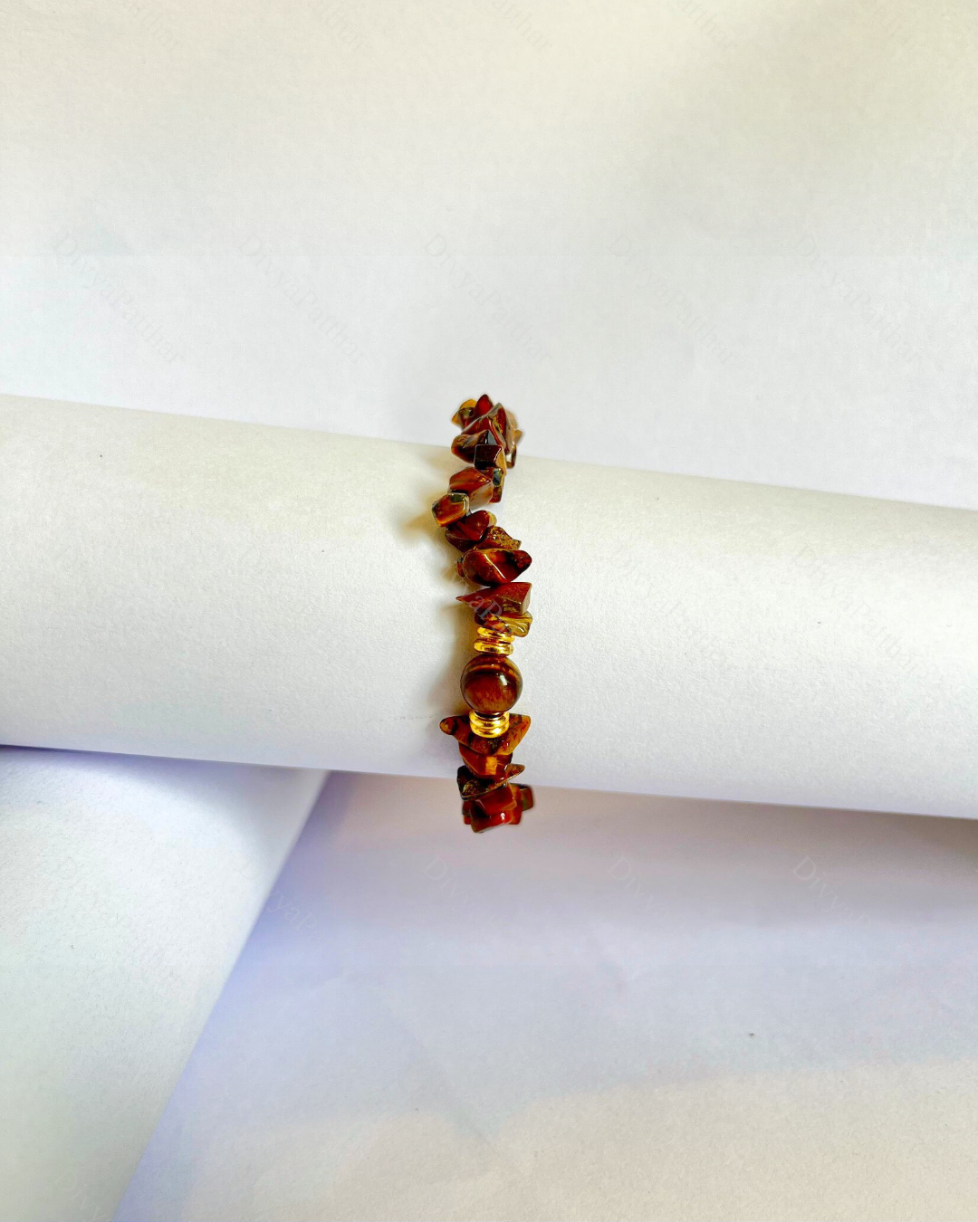 Premium Tiger Eye Chips Bracelet (Protection, Willpower & Confident Action)