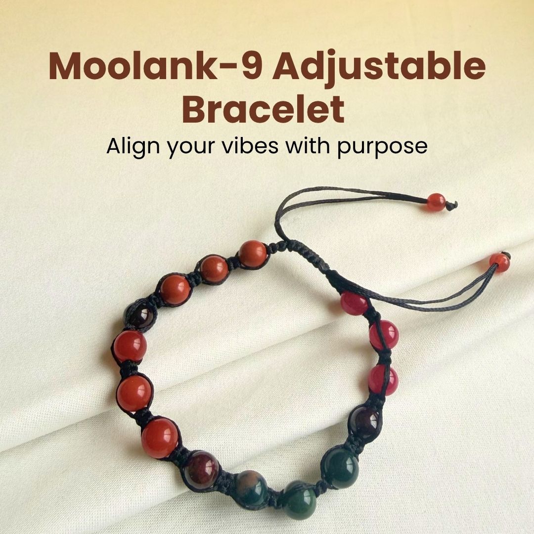 Moolank 9 Power Adjustable Bracelet (Courage, Action & Emotional Balance)