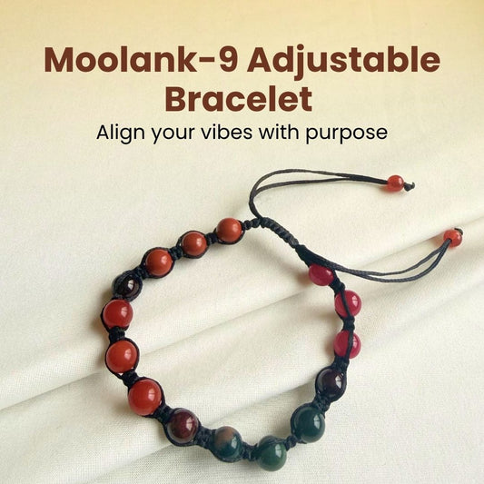 Moolank 9 Power Adjustable Bracelet (Courage, Action & Emotional Balance)