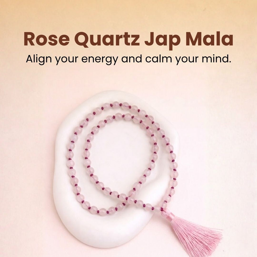 Rose Quartz Jap Mala – Love, Harmony & Emotional Healing