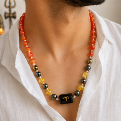 Aries Zodiac Mala – Courage, Confidence & Success