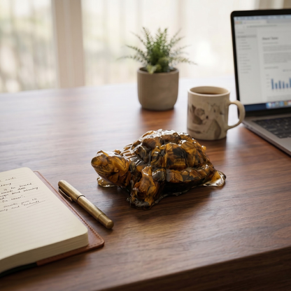 Tiger Eye Tortoise for Vastu – Confidence, Protection, Prosperity & Success