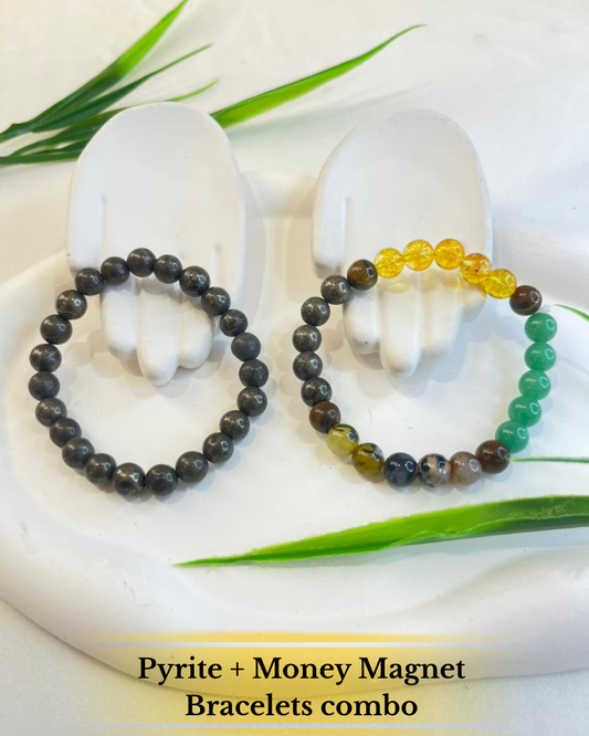 Money Magnet & Pyrite Bracelet Combo