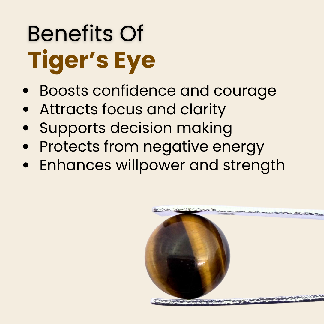 Natural Tiger's Eye Gemstone – Round Shape (4.00 Carat | 4.36 Ratti)