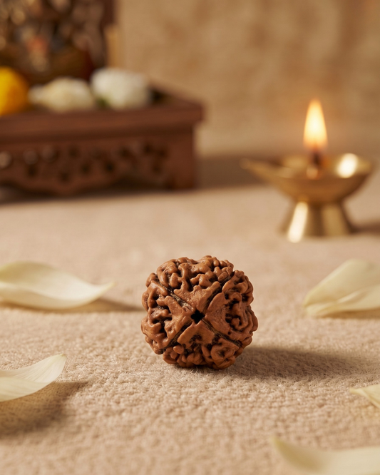 4 Mukhi Rudraksha (Natural | Nepal Origin)