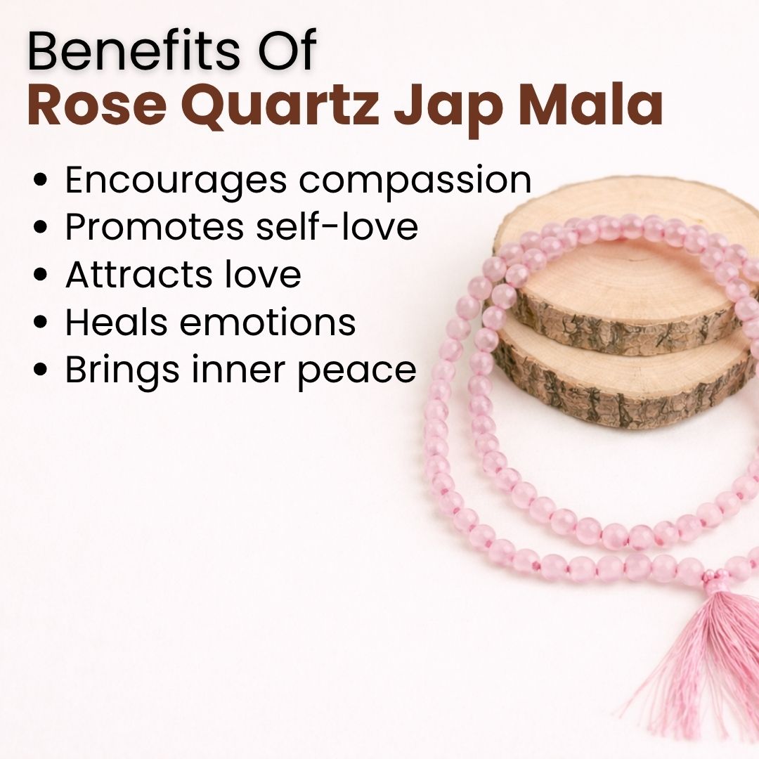 Rose Quartz Jap Mala – Love, Harmony & Emotional Healing